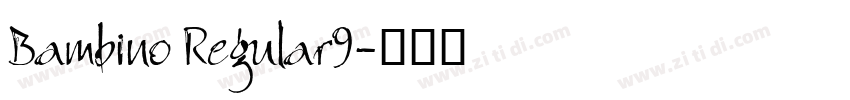 Bambino Regular9字体转换